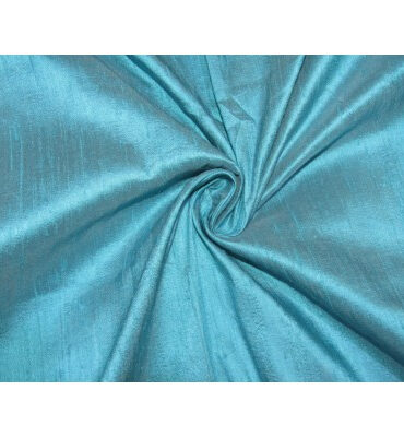 100% pure silk dupioni fabric blue 54" with slubs MM97[4] by the yard